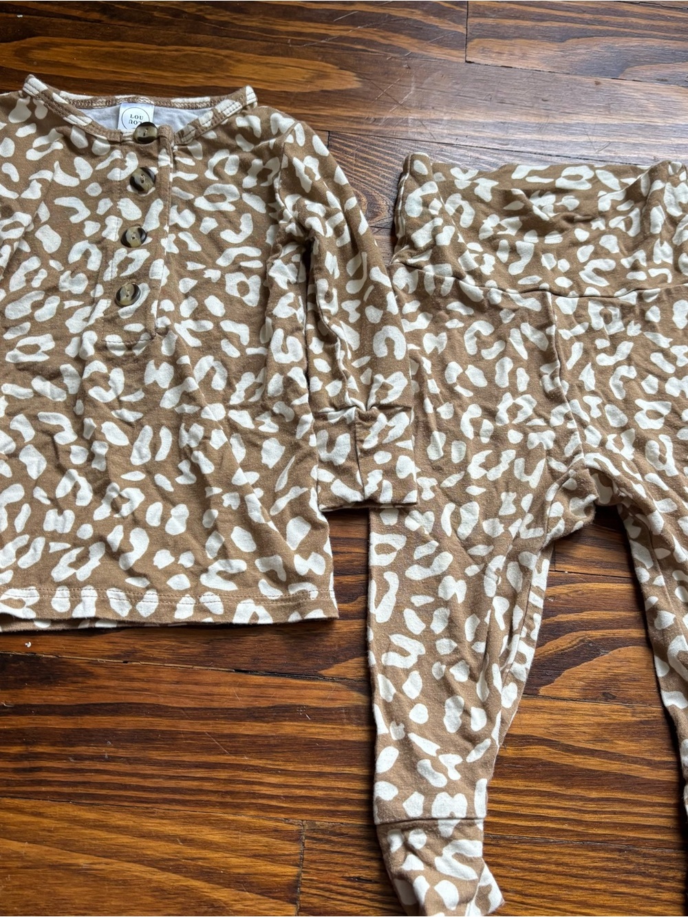 Lou Lou & Company Brown and Cream Leopard Print Matching Set
